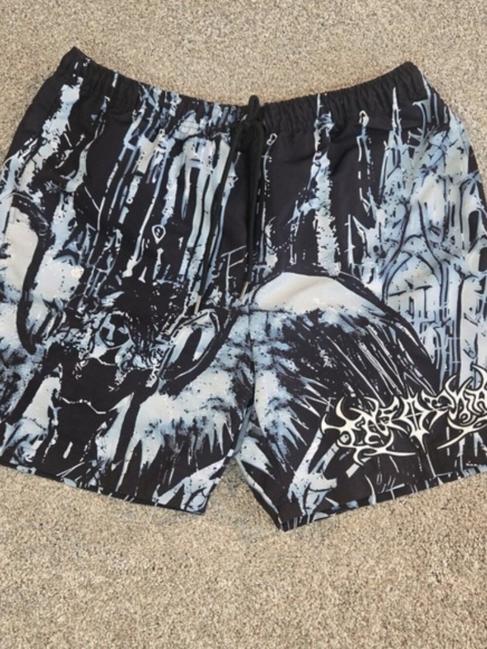 Insomnia Shorts Men‎ Size Large Nylon Multi Streetwear Embroidered Graphic